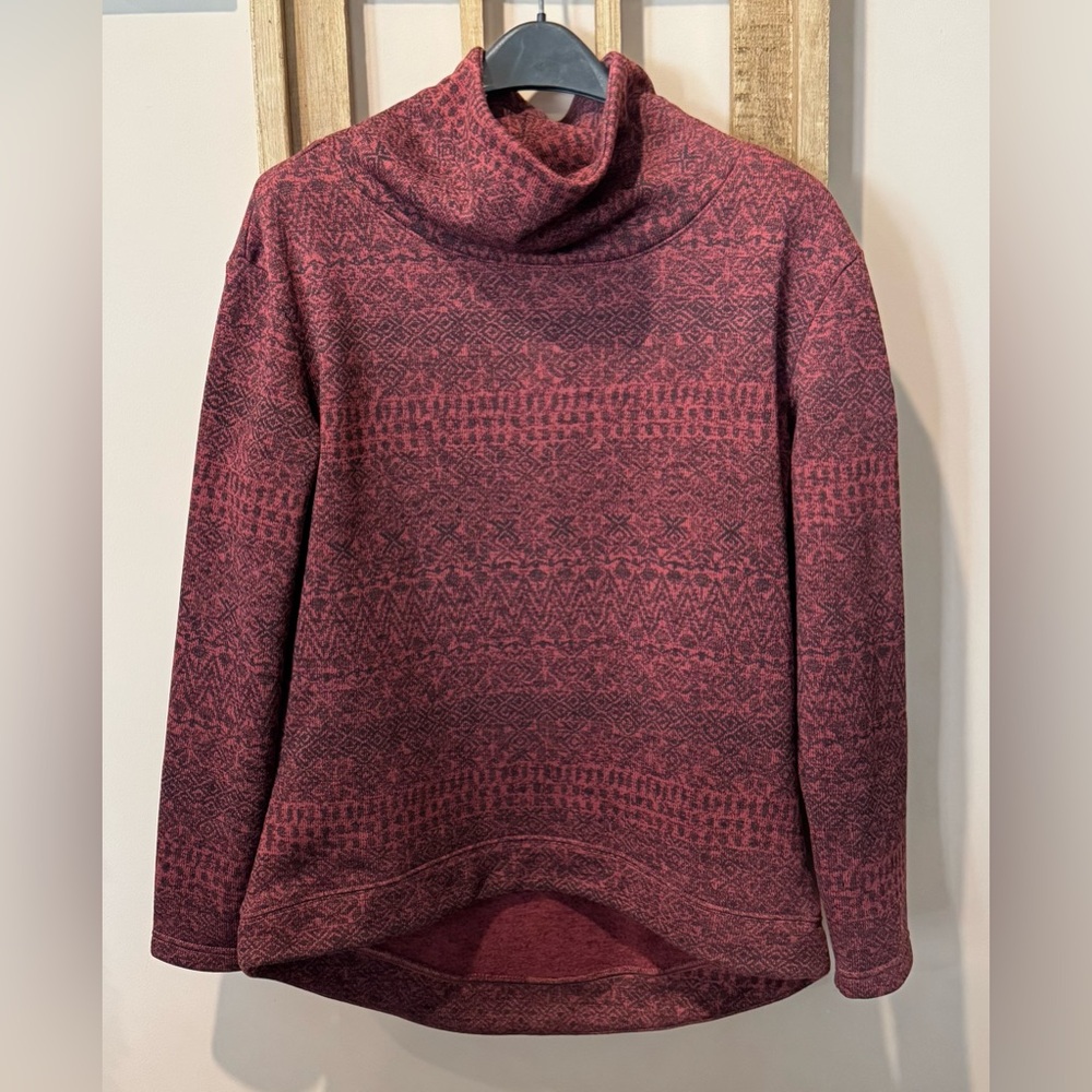 Columbia Burgundy/Red Knit Pullover Medium
